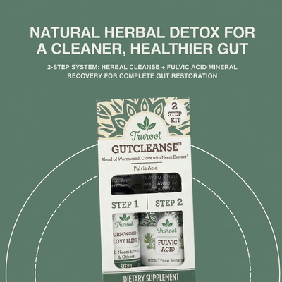 Truroot® GutCleanse 2-Step Parasite Cleanse Kit - Natural Herbal Detox for a Cleaner, Healthier Gut