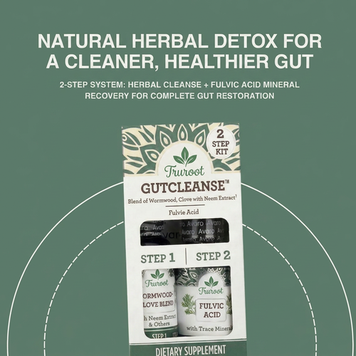 Truroot® GutCleanse 2-Step Parasite Cleanse Kit - Natural Herbal Detox for a Cleaner, Healthier Gut