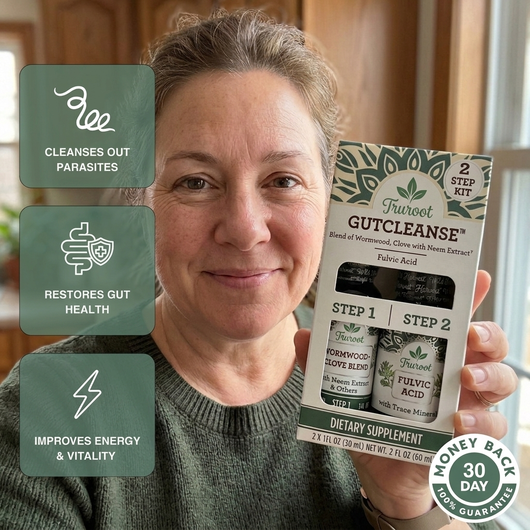 Truroot® GutCleanse 2-Step Parasite Cleanse Kit - Natural Herbal Detox for a Cleaner, Healthier Gut